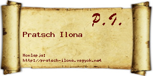 Pratsch Ilona névjegykártya